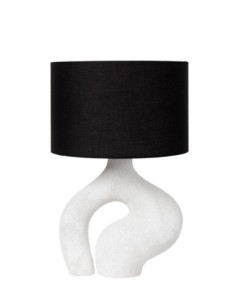 Lampe de table E27 céramique blanche et noire - Lucide - Forma 2
