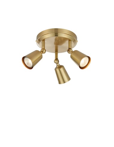 Plafonnier Tiny Markslojd laiton avec 3 spots orientables