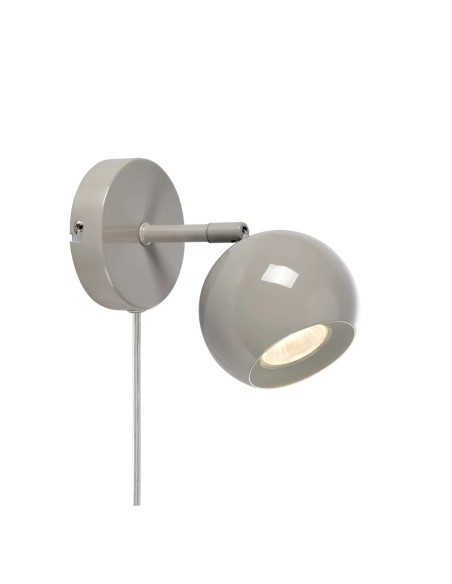 Applique murale Pop Markslojd en métal gris brillant orientable