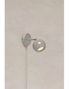 Applique murale Pop Markslojd en métal gris brillant orientable 2