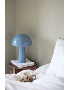 Lampe de table Markslojd bleue en métal brillant design 2