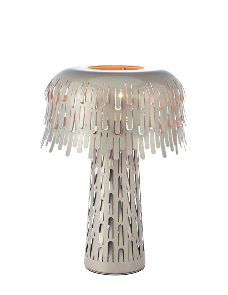 Lampe de table Verbera Markslojd greige métal ajouré
