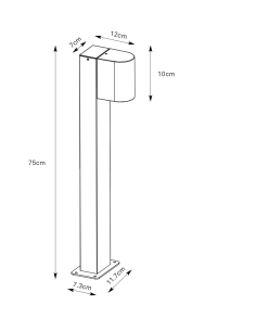 Borne Alor argent Markslojd LED extérieur design moderne IP65 2