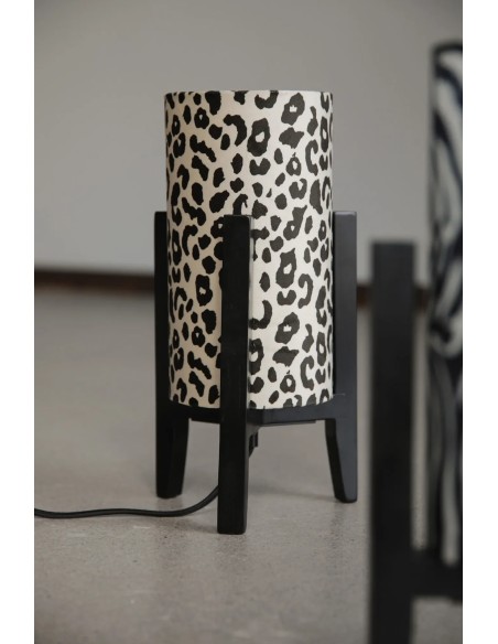 Lampe Eruca Markslojd avec abat-jour motif léopard
