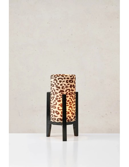 Lampe de table Eruca avec base en bois noir